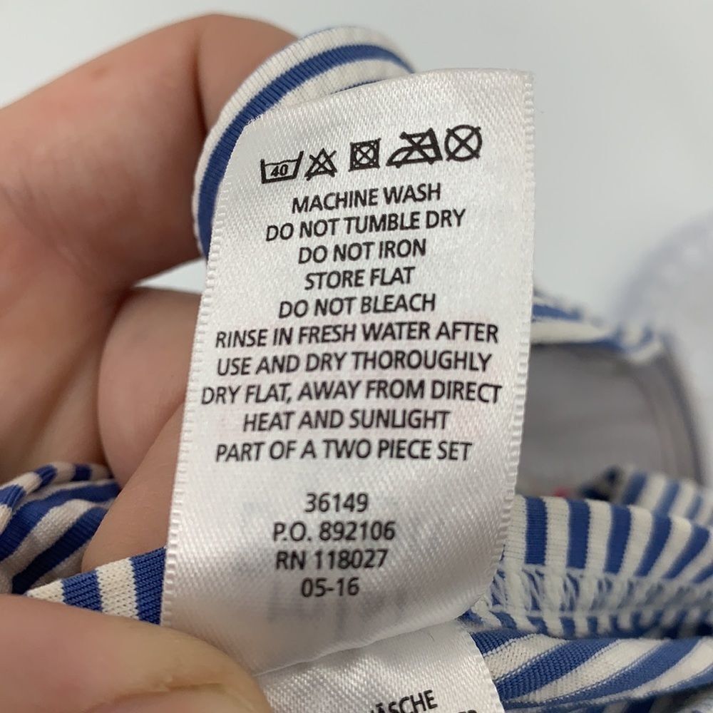 Mini Boden 3-4Y Striped‎ Ruffle Bikini - Picture 7 of 7